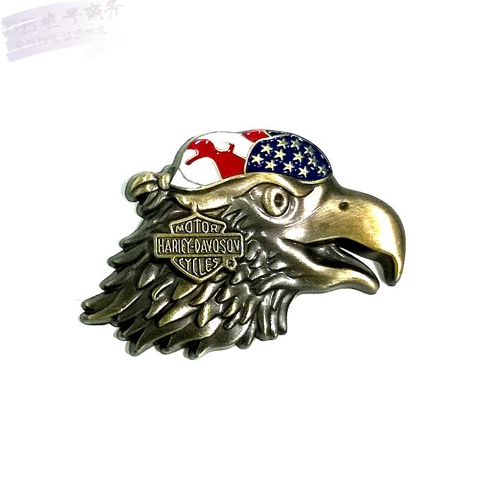 Car Locomotive Decoration Retrofit With Hale Retro Bronze Color Alloy Old Eagle Head car Label Metal Decorative Sticker Retrofit