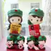 Home decorations Cute couple bedroom room small Red Army resin doll ornaments Large creative piggy bank