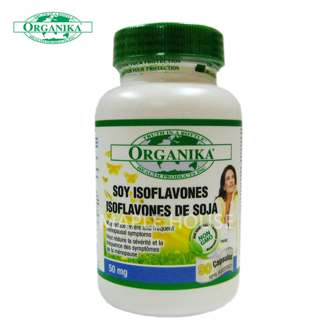 天猫国际包直邮 加拿大原装Organika大豆异黄酮GMO Free50mg90粒
