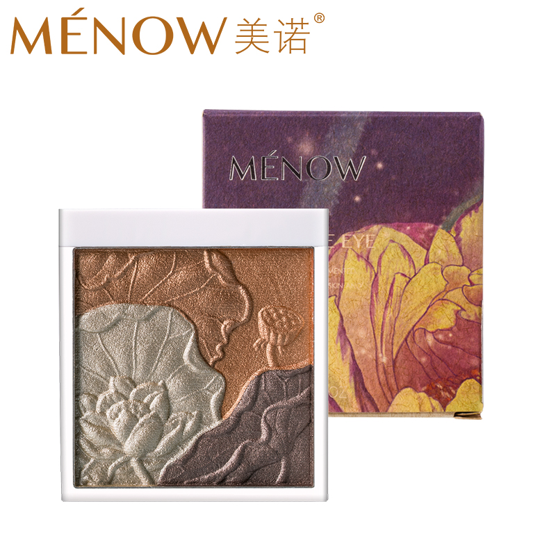 MENOW/美诺 初荷眼影自然立体塑造轮廓四色炫彩细腻柔滑 替换装