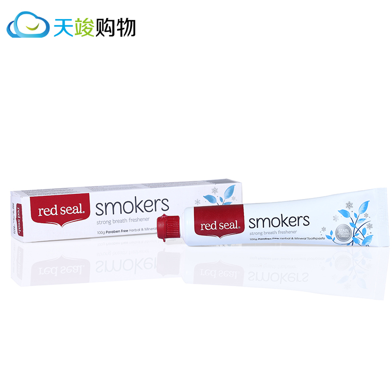 澳洲 Red Seal 红印/去烟渍牙膏美白清新口气 清凉100g特价