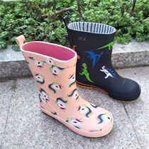 Season Cute Cartoon Animal Children Rain Shoes Kindergarten Boys And Girls Kids Anti-Slip Baby Rain Boots Big Boy Rain Shoes