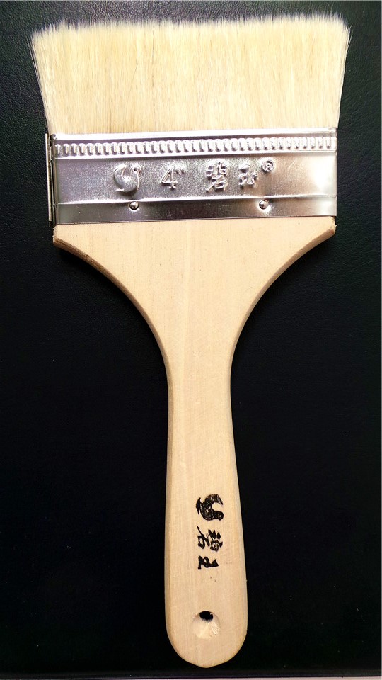 Boutique high-grade wool brush 4 inch full wooden handle wool brush does not shed hair dust brush