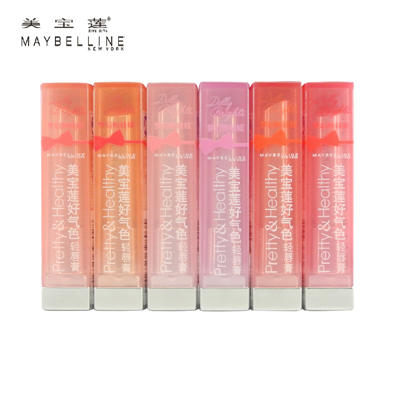 Maybelline/美宝莲包邮 好气色轻唇膏3g梦幻粉娃娃咬唇妆口红