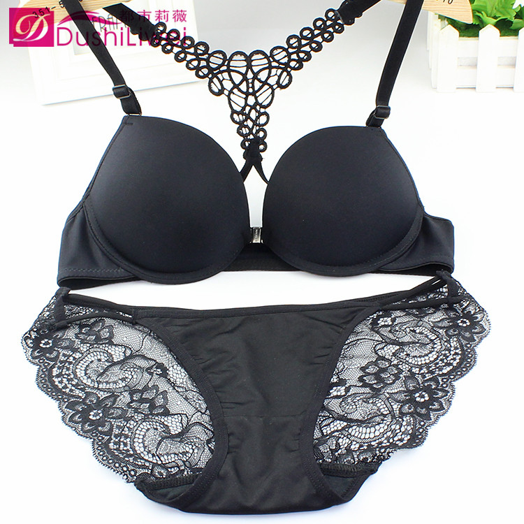 Pre-mùa hè khóa vẻ đẹp y kiểu ren sexy tụ tập trên ngực nhỏ dày áo ngực ít womens bộ đồ lót vô danh.