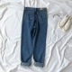 Mùa xuân và mùa thu nữ phiên bản Hàn Quốc 2017 mới quần jeans ống rộng eo cao sinh viên hoang dã quần trắng rộng rãi quần short bò Quần jean