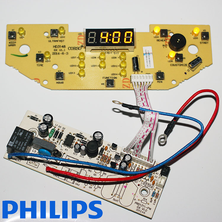Philips electric rice cooker accessories HD3147 electric rice cooker liquid crystal screen control lamp board power board original brand new