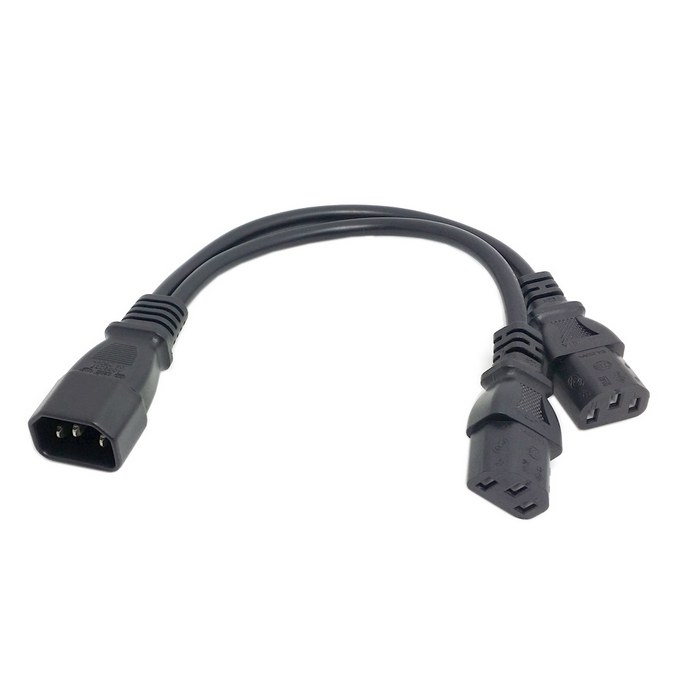 PW-037 product word head power cord one point two three plugs C14-C13 C13 three-way head cable 220V 10A