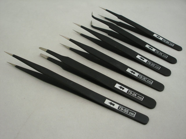 Japan imported RHINO RHINO TS series ESD anti-static tweezers Special tip high-end precision tweezers straight head elbow