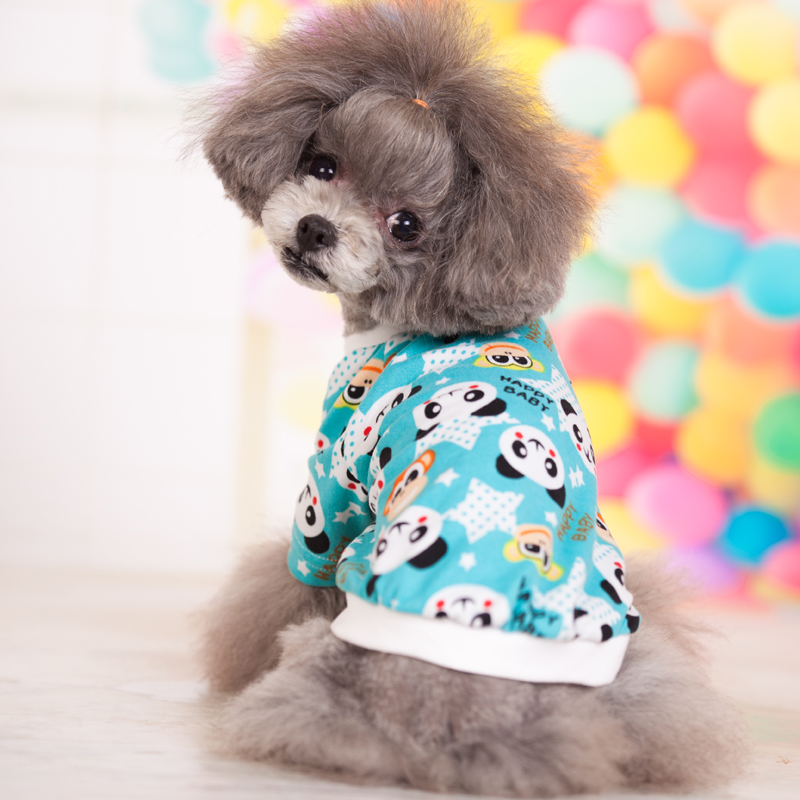 狗衣服 泰迪比熊小狗衣服 卡通两脚衣春夏装 宠物用品 狗卫衣包邮