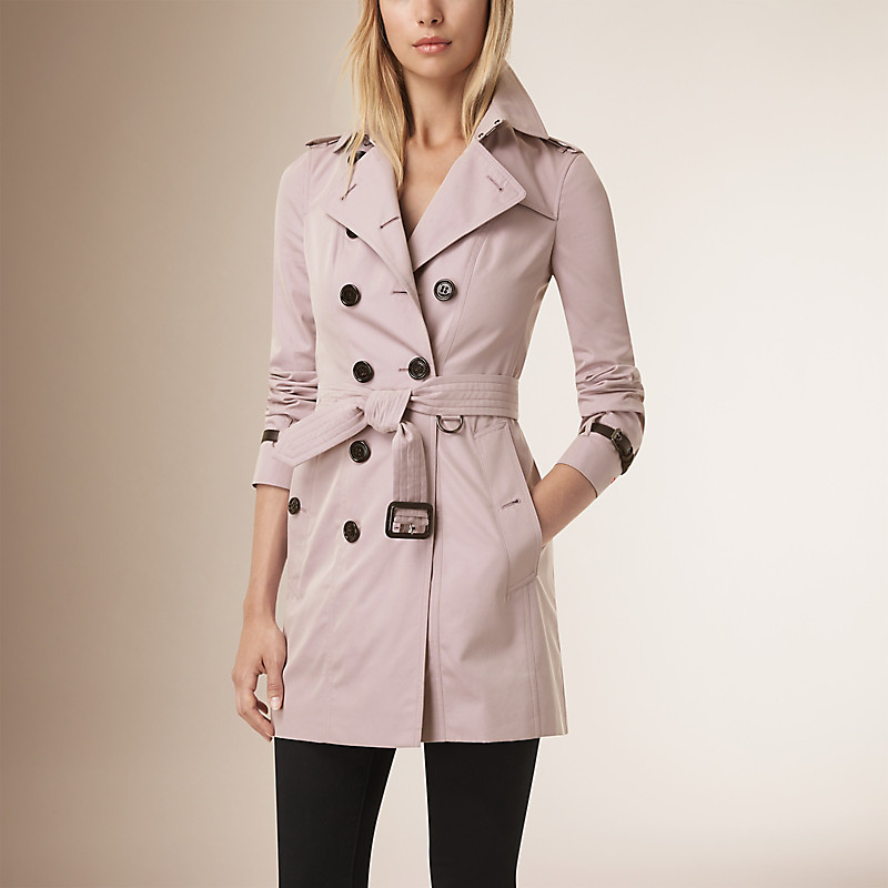 BURBERRY/博柏利皮革装饰棉质嘎巴甸 Trench 风衣 39983191