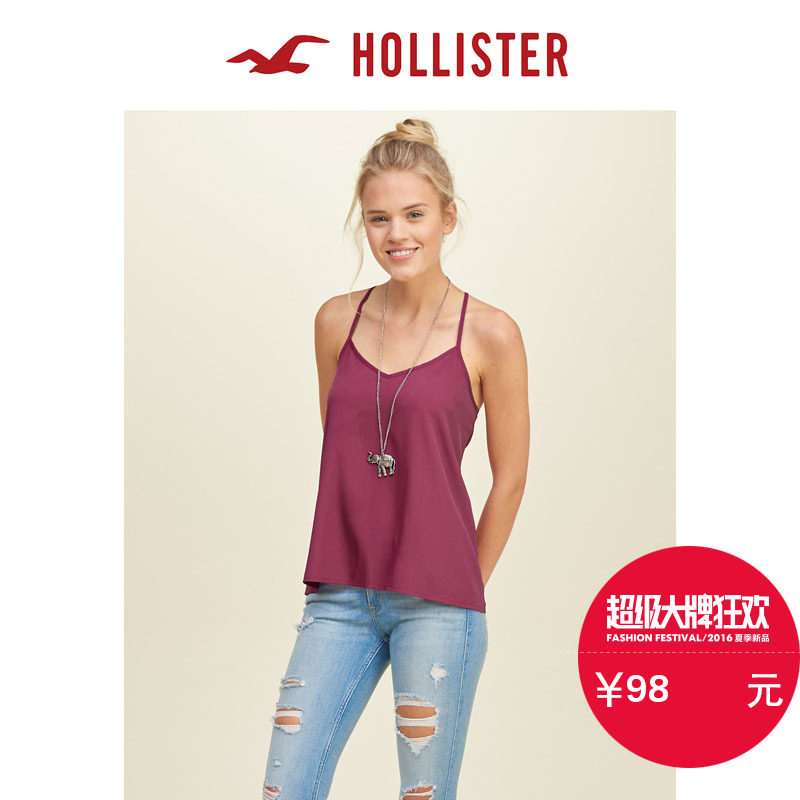 Hollister 必备宽松编织吊带衫 女 115862