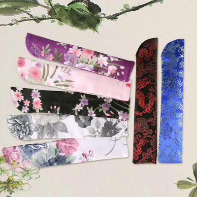 Wangxingji Women's folding fan set, Silk fan bag, Men's fan set, silk brocade fan set, fan bag, gift fan set
