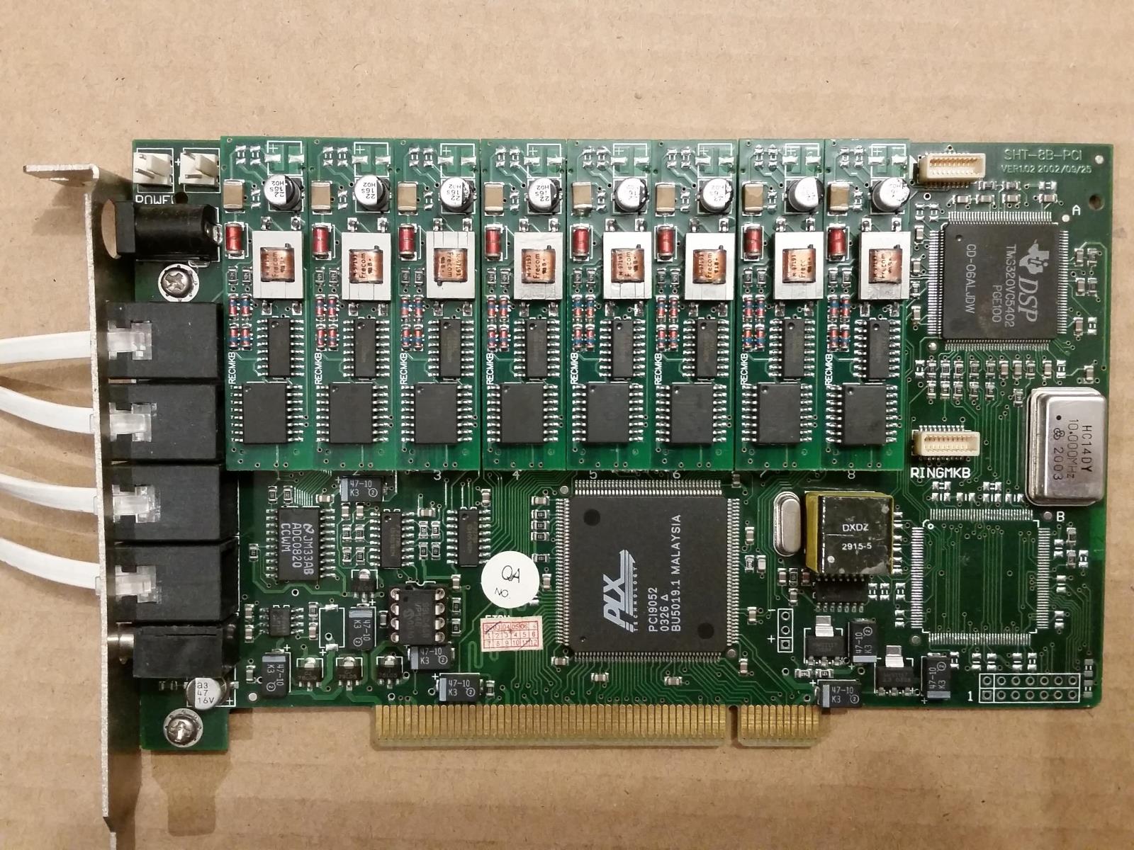 Details about  / SHT-8B//PCI voice card with 4 recording modules 8-channel recording card sound PC