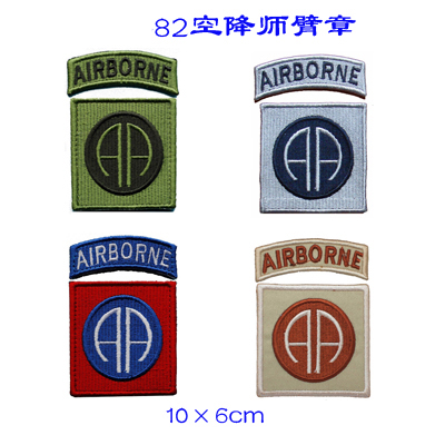 Military Meme Embroidery Micro Stamp Embroidered Car Label 82 Airdrop Division Arms Chapters Multiple optional cloth Clothing Embroidery stickers Labeling Stickable
