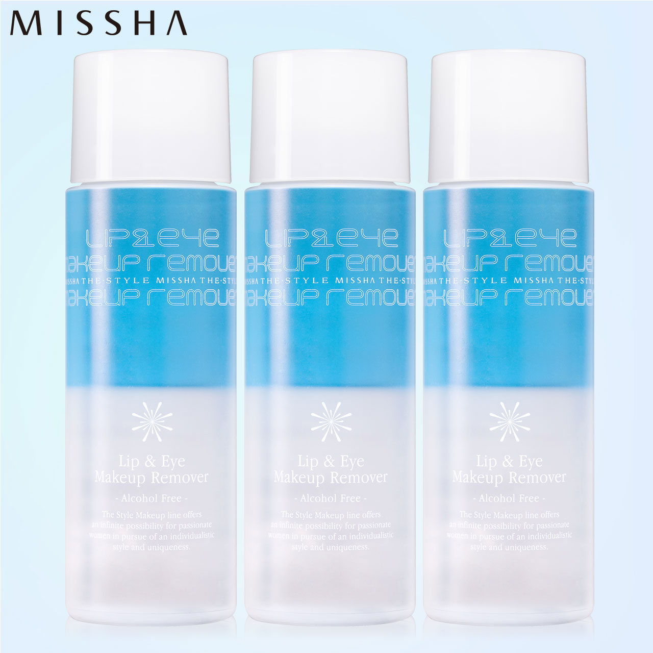 Missha/谜尚眼唇卸妆液100毫升3只装