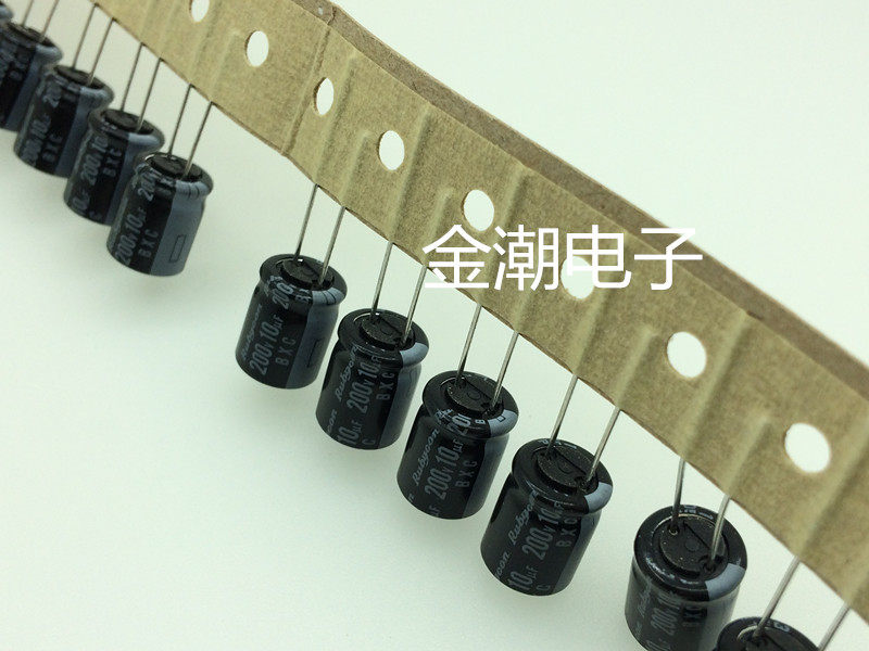 RubyCon 200V10UF 10X12.5 Ruby BXC Series Branding 10UF 200V