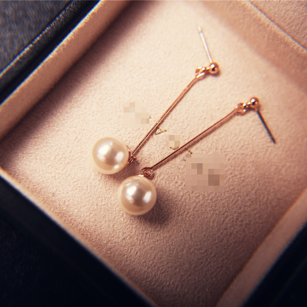 European and American fashion exquisite streamlined ear stick pearl ear stick retro ear pin earrings earrings female accessories