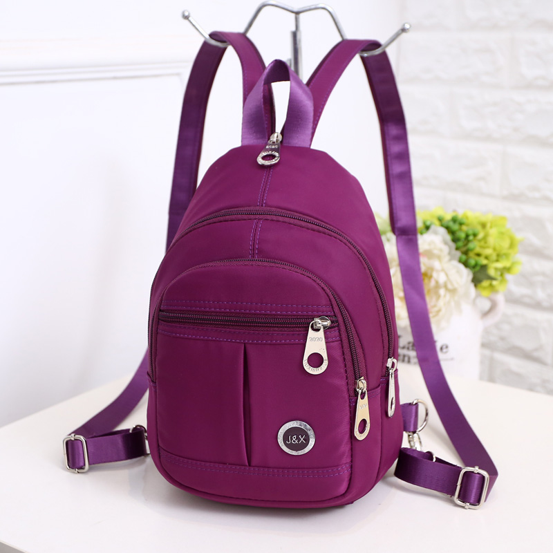 Leisure lady backpack dual-use mini-tide nylon small shoulder bag Oxford canvas single shoulder slope bag