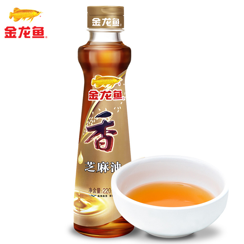 【天猫超市】金龙鱼 100%纯芝麻油220ml 凉拌香油