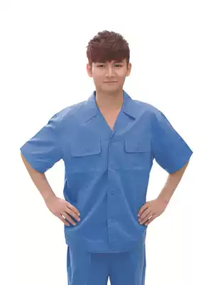 Work clothes Summer half-sleeved work clothes suit men's short-sleeved work clothes Short-sleeved engineering clothes Top work clothes