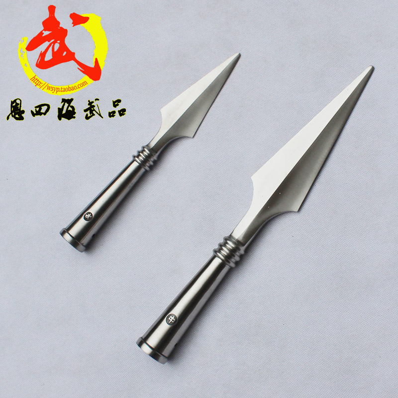 Stainless steel red tassel gun head bully gun head Gun Dragon Head Son Dragon Gun dragon head Tai Chi Long Gun Head Unopened Blade
