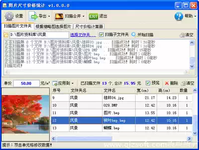 Picture size price statistics tool (official genuine sales)