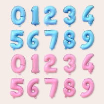 16 Inch Digital Balloon 0-9 Pink Blue Candy Aluminum Film Aluminum Foil Birthday Party Wedding Celebration Decoration