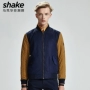 SHAKE Huafei loại mùa thu và mùa đông new bông coat đồng phục bóng chày cổ áo jacket áo khoác bông dày ấm bông áo khoác áo khoác bomber nam cao cấp