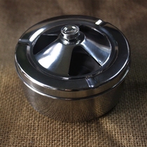Stainless steel ashtray with lid Creative fashion personality gift to send boyfriend cigarette cup round ashtray rotating windproof