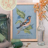 凉风 DMC Cross вышитая гостиная New DW2211 Журнал ветви светло -голубая ткань