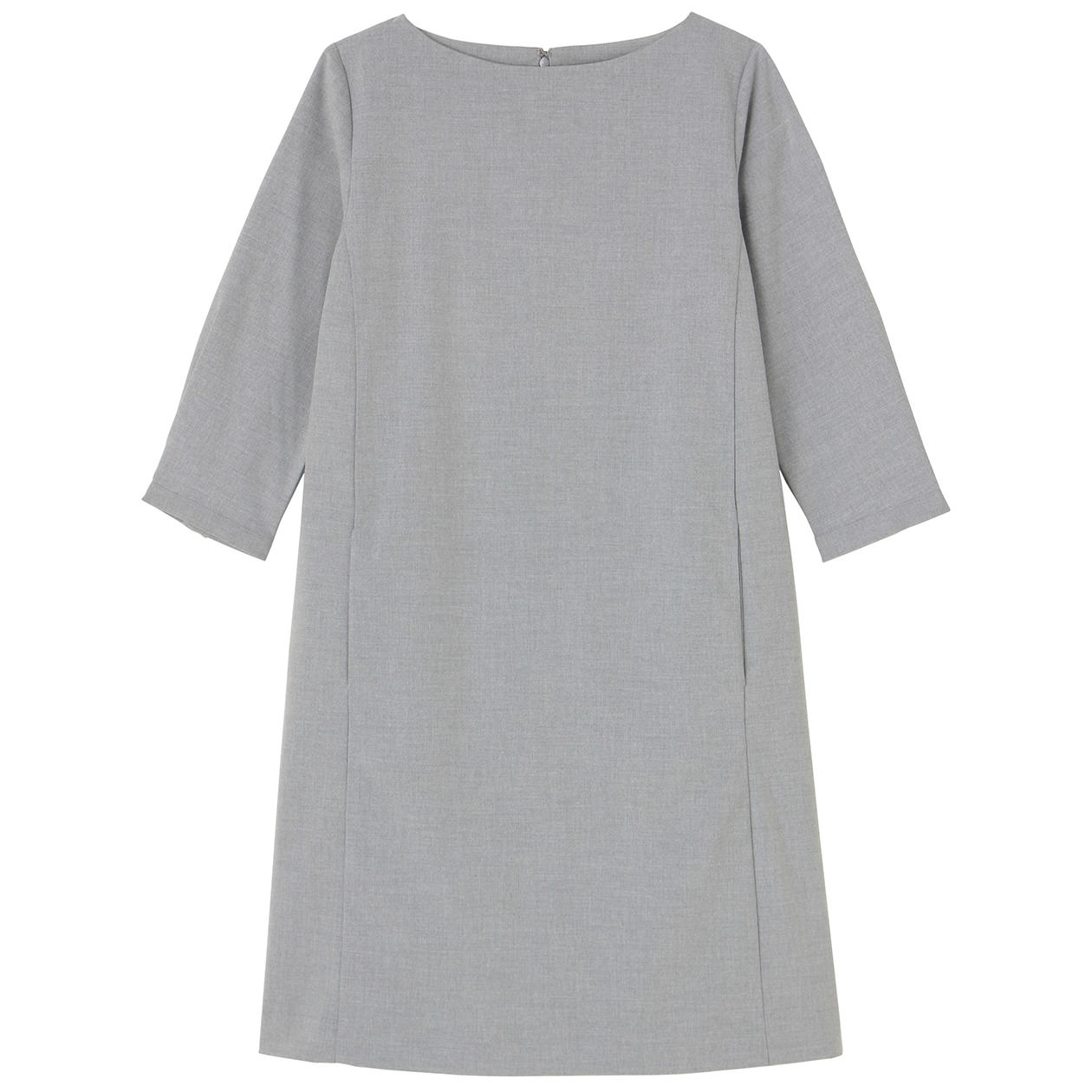 无印良品 MUJI 女式 粘胶纤维混七分袖连衣裙