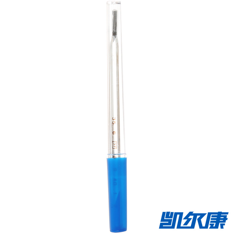 鱼跃玻璃体温计1支三角型棒式口腔型体温计测量体温