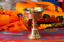 Offerings to Buddha: pure brass butter lamp bowl copper lamp Buddha lamp (new thickened type)