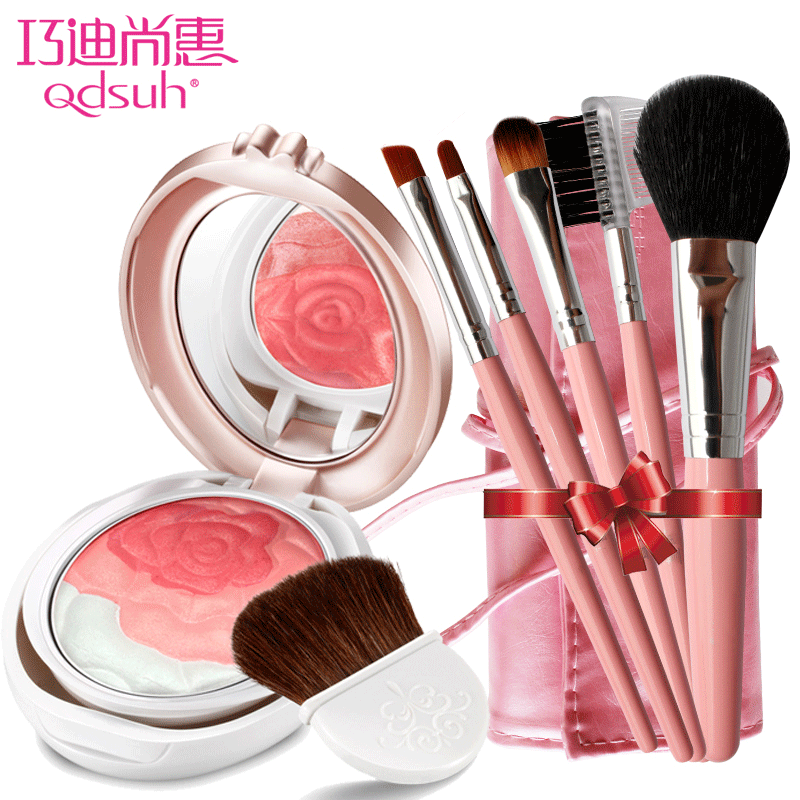 巧迪尚惠蝶恋玫瑰腮红 胭脂高光修容粉专柜正品包邮胭脂膏腮红
