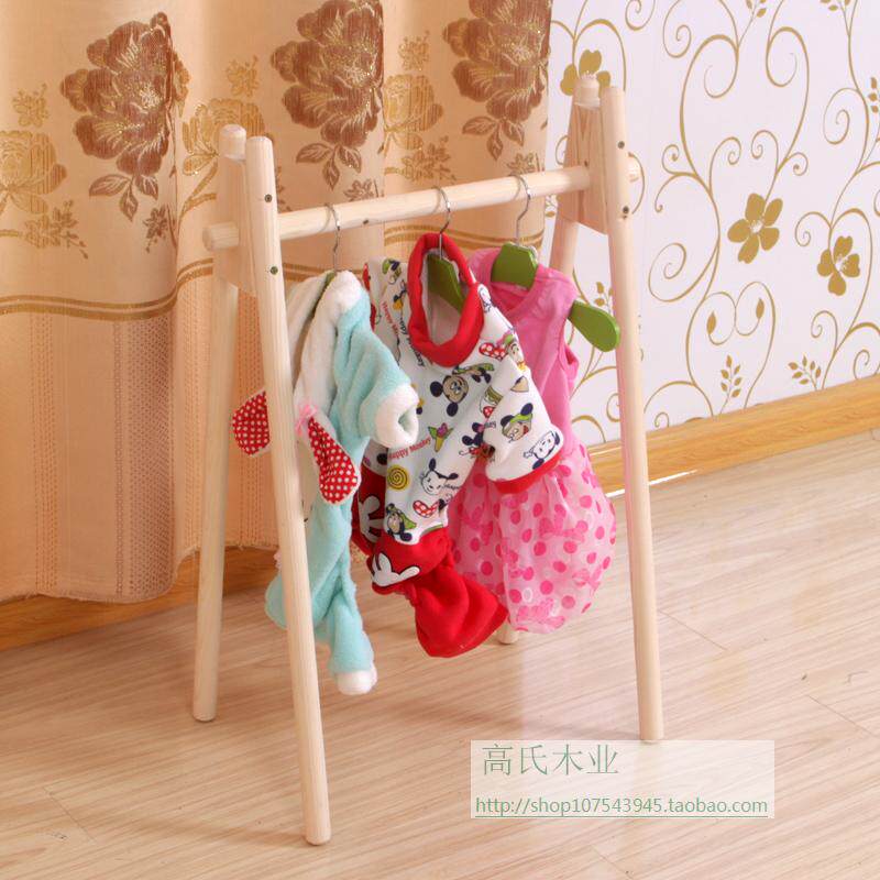Factory direct sales cat teddy pet wardrobe wardrobe hanger solid wood pine simple drying rack