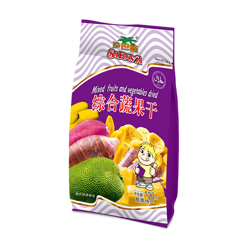 【天猫超市】越南进口沙巴哇综合蔬果干脆片水果干零食特产100g