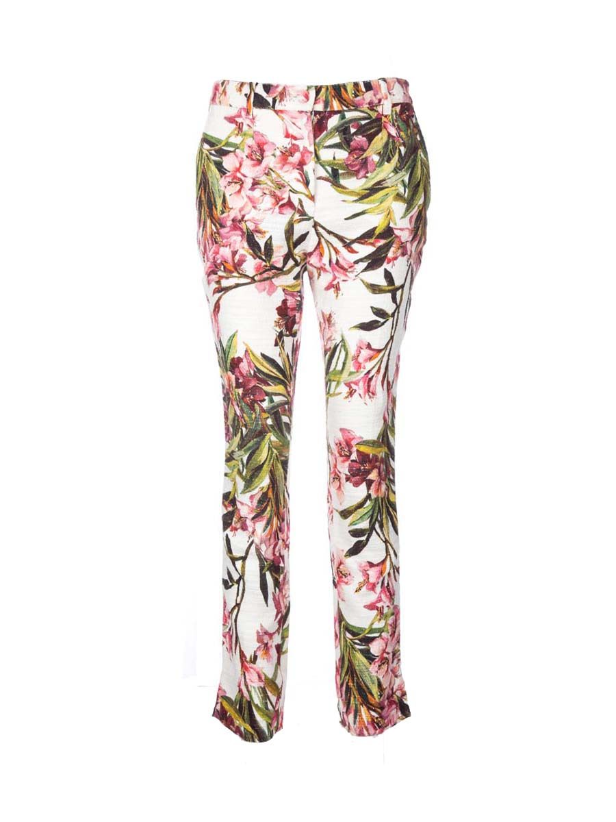 Dolce&Gabbana 拼色印花休闲长裤