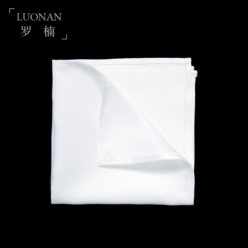 Pocket towel White glossy suit Chest decoration handkerchief towel Groom wedding host EMCEE banquet Formal business