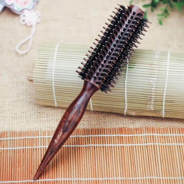 Pandora pure pig mane comb roll comb round comb slanted and curly hair comb Pear Blossom Comb Blow Straight Rolls