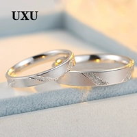 UXU925 sterling silver couple nhẫn một cặp sinh viên nam giới và phụ nữ đuôi nhẫn cặp của Nhật Bản và Hàn Quốc sáng tạo vòng chữ miễn phí nhẫn vàng nữ