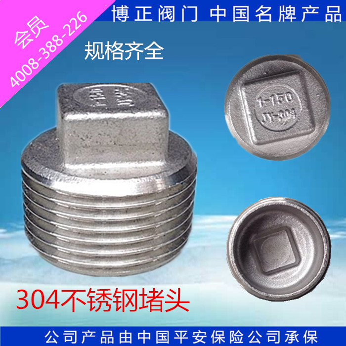 Authentic 304 stainless steel choke plug external wire stopper stainless steel external wire pipe blocked water pipe choke plug cap