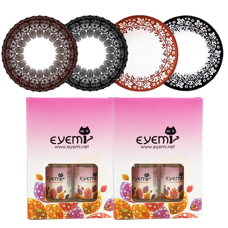 Eyemi爱咪蕾丝公主美瞳年抛大直径彩色隐形近视眼镜1片装 拍2包邮