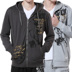 Áo len nam size lớn mùa xuân và mùa thu mỏng phần thể thao giản dị áo hoodie thanh niên học sinh áo len nam - Áo len hoodie nỉ Áo len