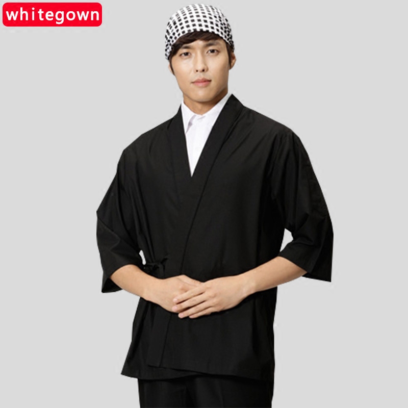 Japanese dining room served Japanese style cuisine kimono sushi chefs serving Korean style west dining room kitchen 70% working clothes