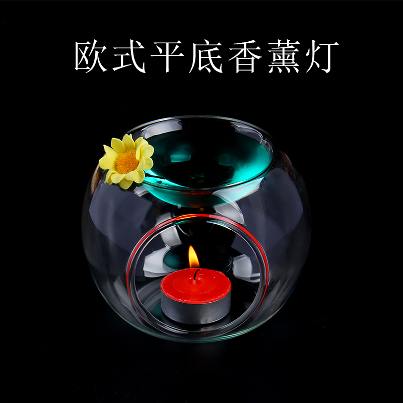 创意透明玻璃香薰灯蜡烛精油灯精油香薰炉家用薰香炉欧式迷你香薰
