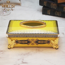 Ceramic metal foot tissue box ktv table supplies table table top tissue box Mansion club night decoration utensils