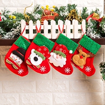Deer Christmas socks decorations Christmas socks gift bags gift bags Christmas window decoration socks
