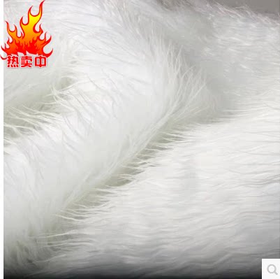 White Long Plush Fabric Counter Decoration Display Blanket Jewelry Mat Cloth Clothing Collar Imitation Rabbit Hair