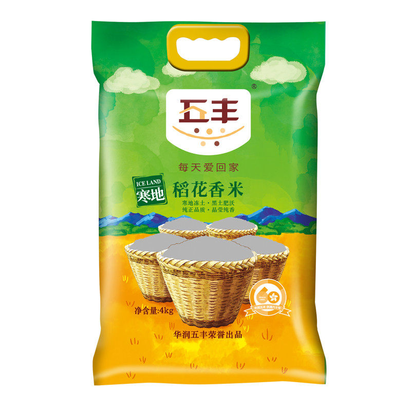 【苏宁易购】五丰寒地稻花香米4kg